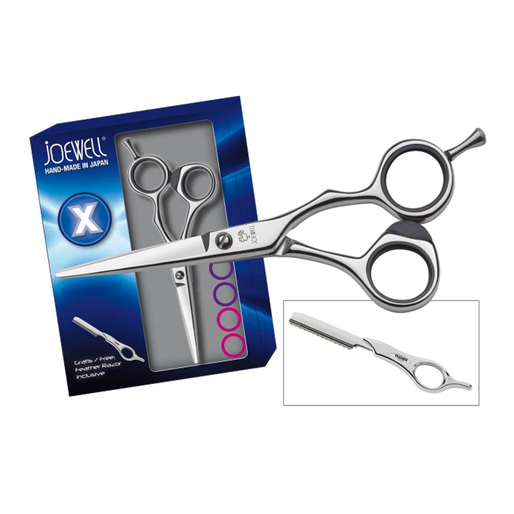JOEWELL - SET Škare X575 + Feather Razor